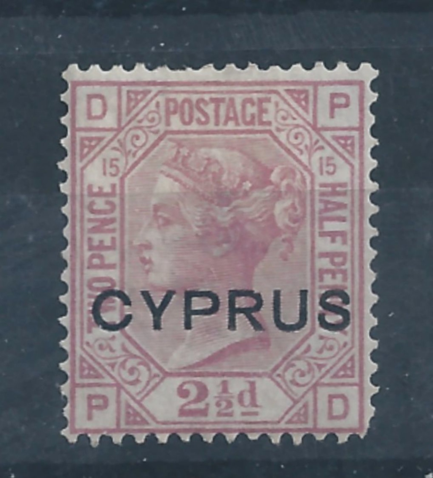 CYPRUS QV 2.5d Overprint Mint Hinged - Unused Stamps