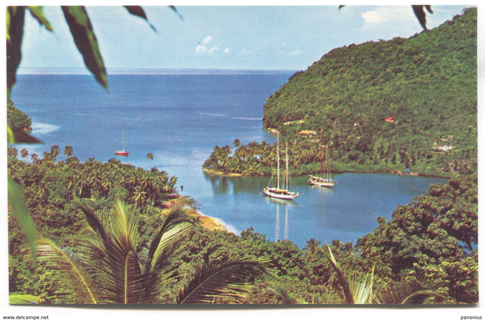 CARIBBEAN - ANTILLES, ST. LUCIA, PAN AMERICAN AIRLINES, ADVERTISING PC - Santa Lucía