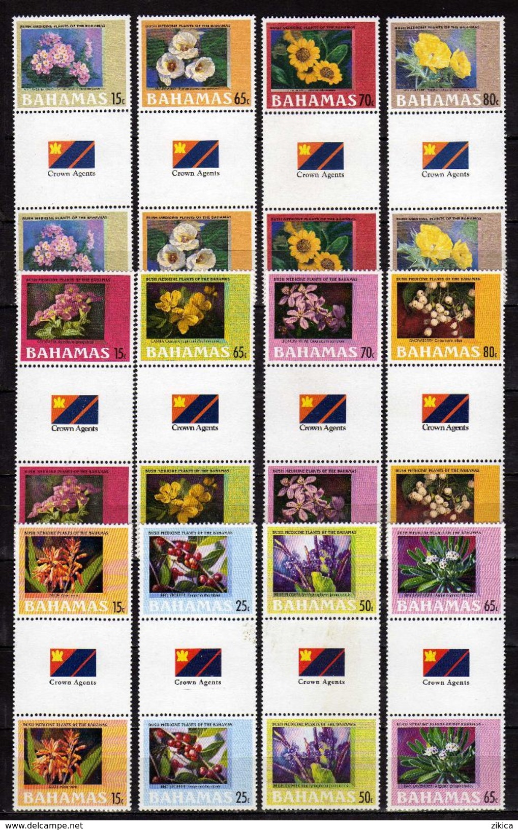 Bahamas 2002/2003/2005.Medicinal Plants.Flora .2 Serial + Cinderela. MNH - Bahama's (1973-...)