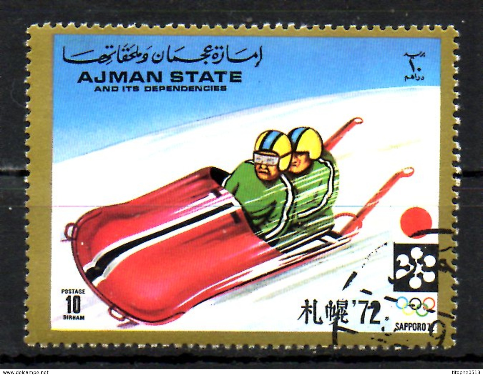 AJMAN. Timbre Oblitéré. J.O. De Sapporo/Bobsleigh. - Winter 1972: Sapporo