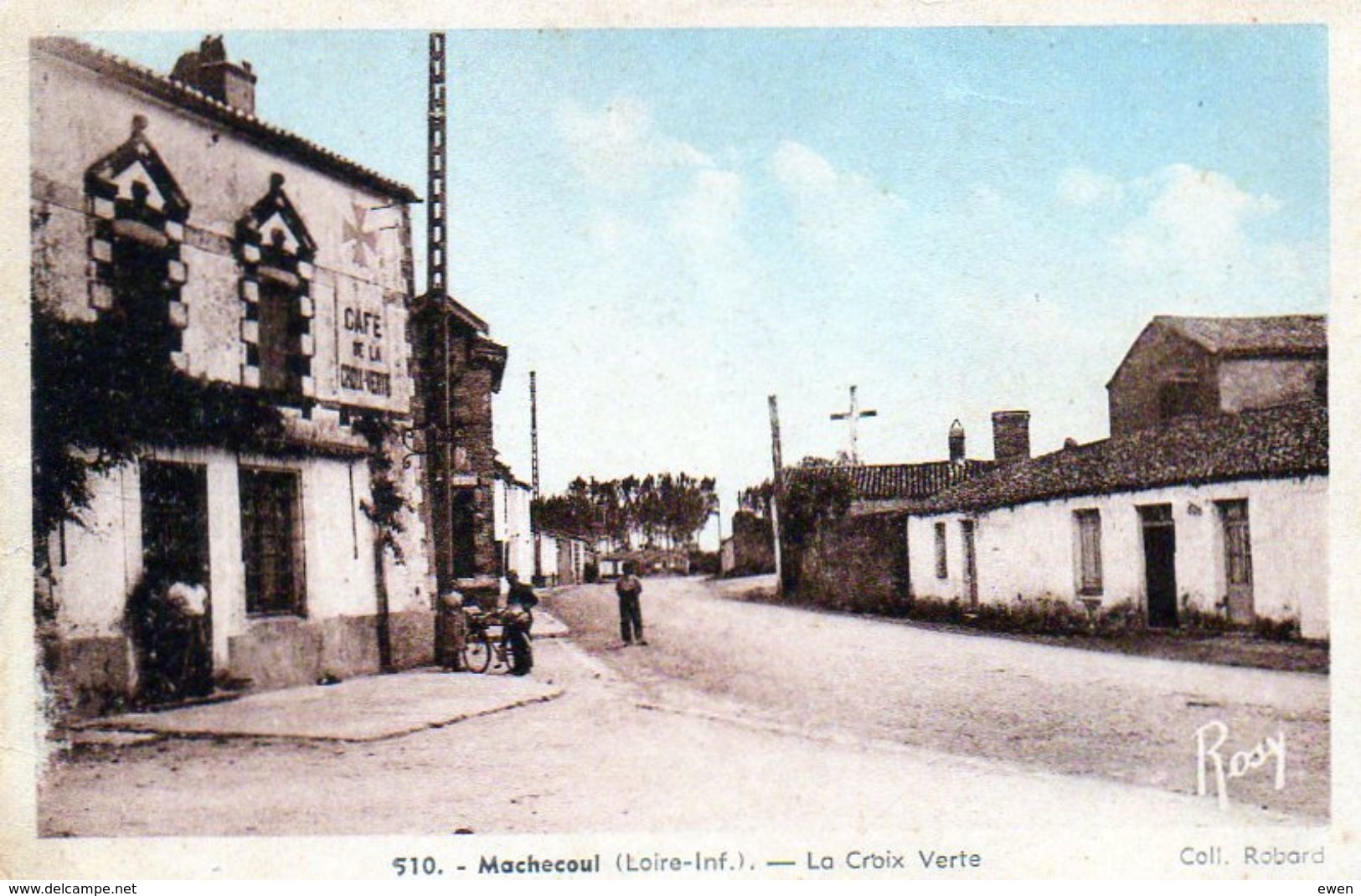 Machecoul. La Croix-Verte. (Café De La Croix-Verte). - Machecoul