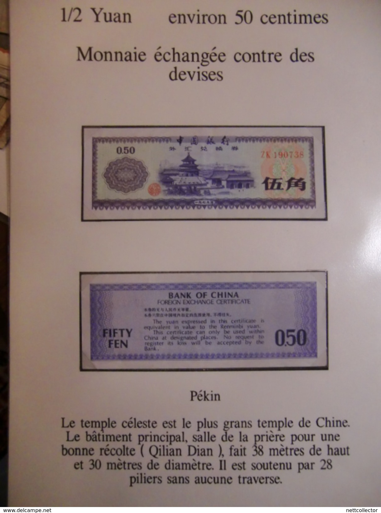 COLLECTION ANCIENS BILLETS EUROPE / MONDE / CHINE