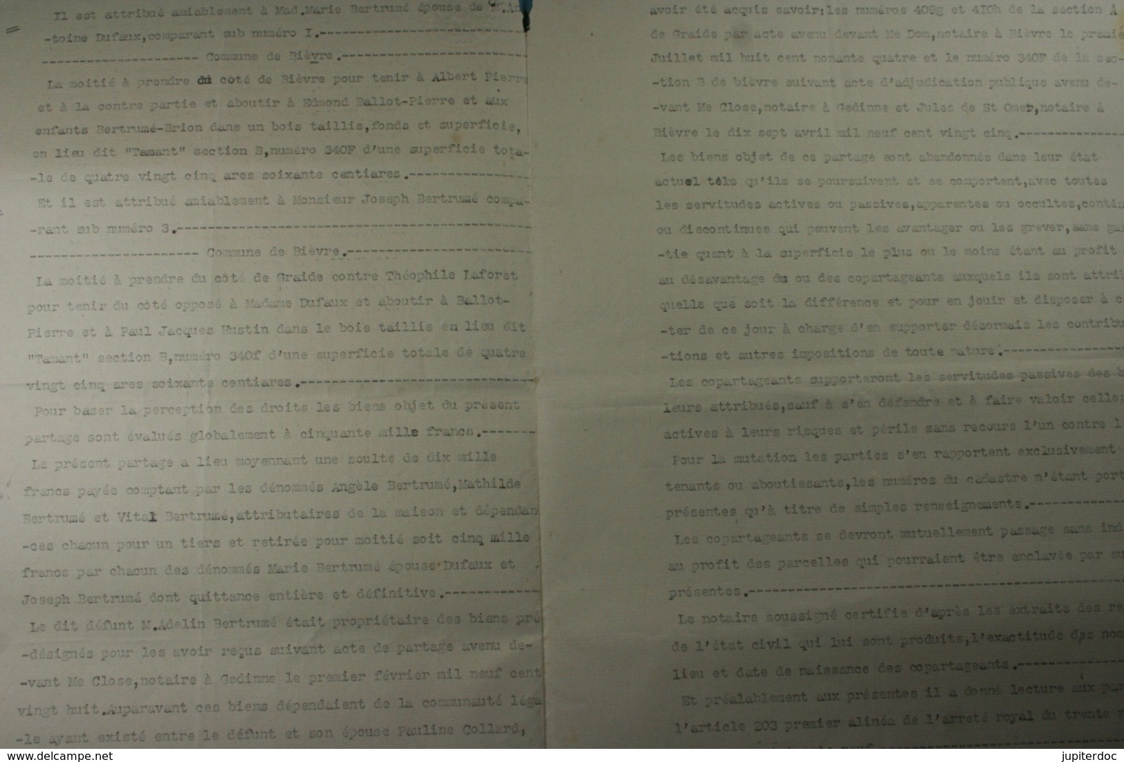 Lot de vieux documents sur Gembes et Graide (Gedinne) de 1881 à 1924