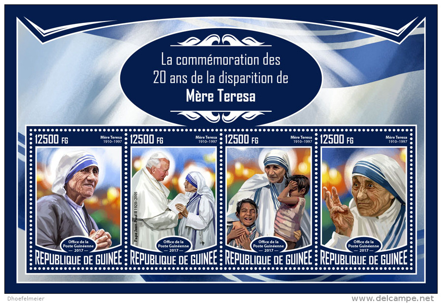 GUINEA REP. 2017 ** Mother Teresa Mutter Teresa Mere Teresa M/S - OFFICIAL ISSUE - DH1733 - Mother Teresa