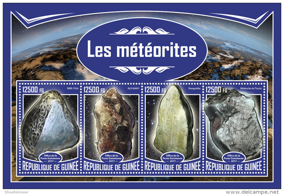 GUINEA REP. 2017 ** Meteorites Meteoriten M/S - IMPERFORATED - DH1733 - Astronomia