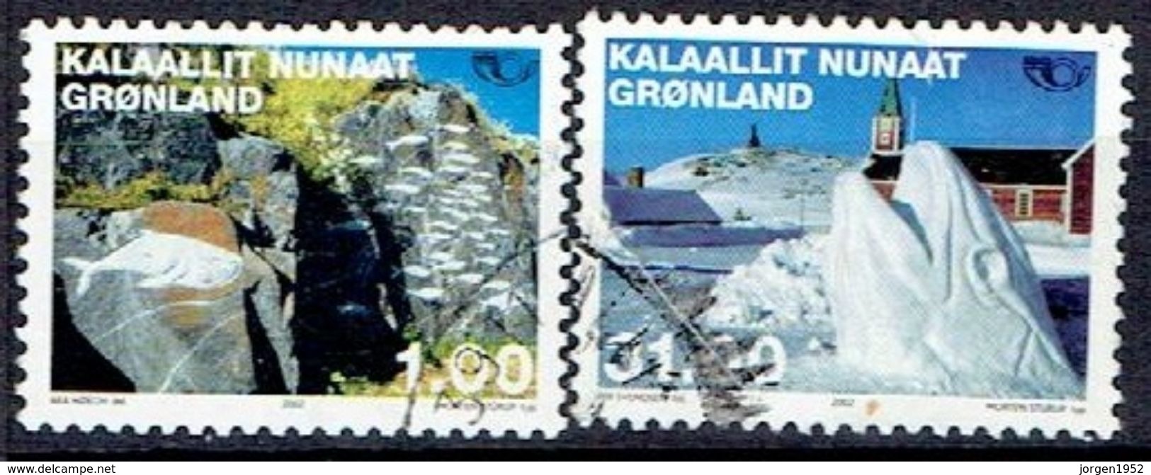 GREENLAND  # FROM 2002 STAMPWORLD  376-77 - Oblitérés