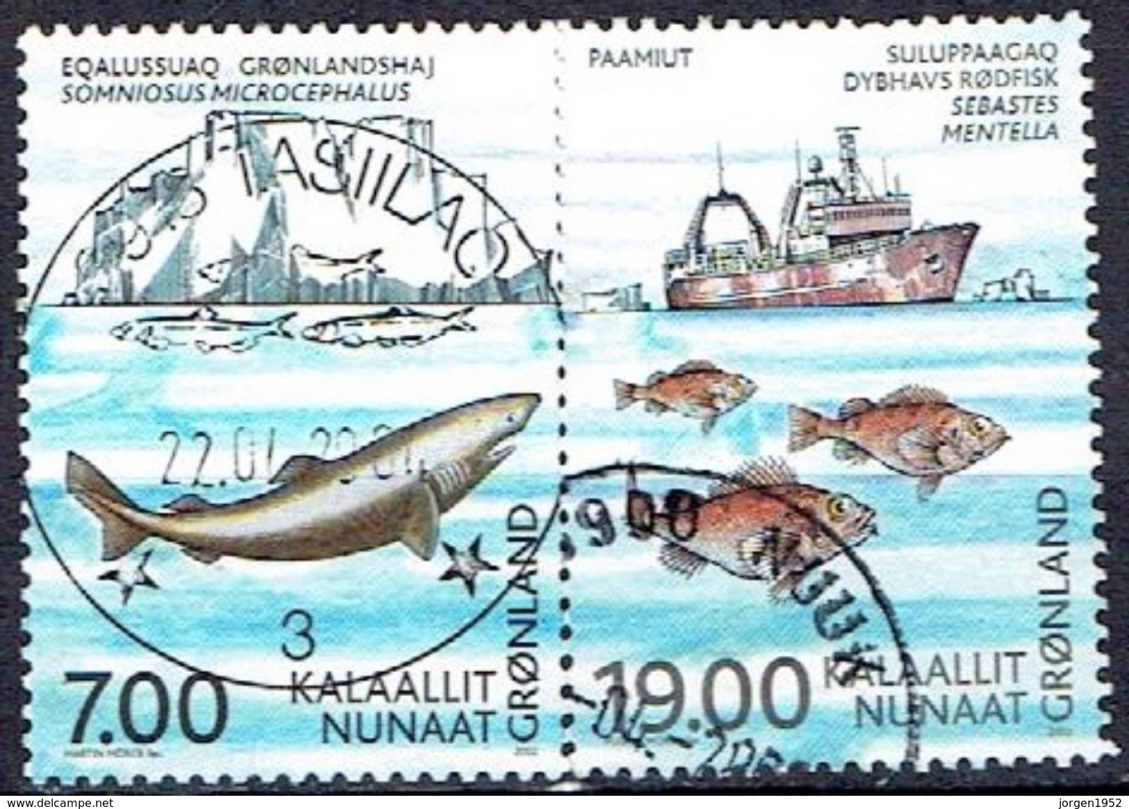 GREENLAND  # FROM 2002 STAMPWORLD  386-87 - Gebraucht