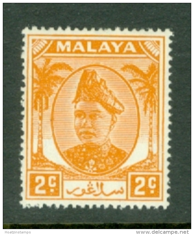 Malaya - Selangor: 1949/55   Sultan Hisamud-din Alam Shah   SG91    2c    MH - Selangor