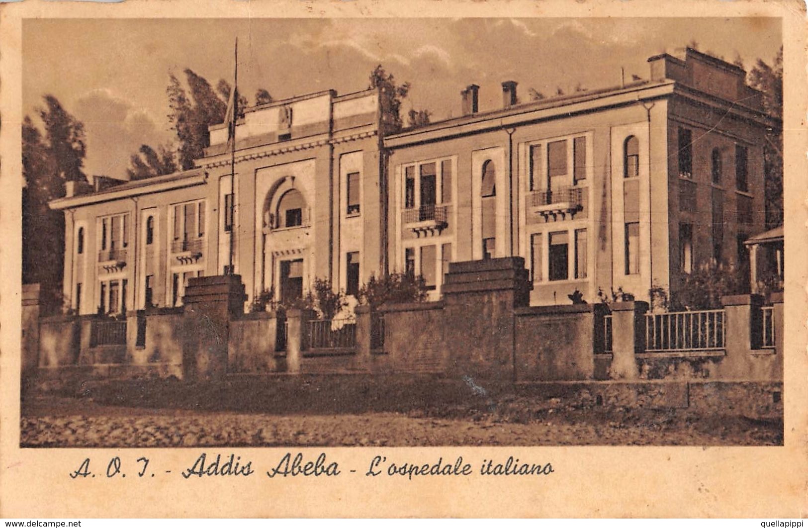 06276 "ETIOPIA - ADDIS ABABA - L'OSPEDALE ITALIANO"   CART  SPED 1937 - Etiopia