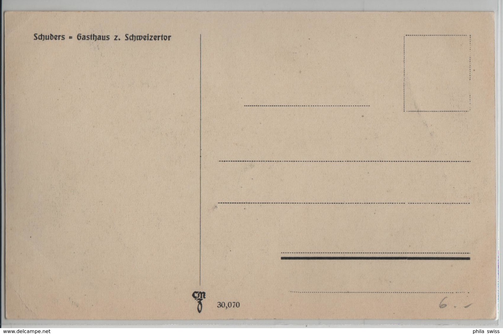 Schuders - Gasthaus Zum Schweizertor - Photo: Chr. Meisser - Autres & Non Classés