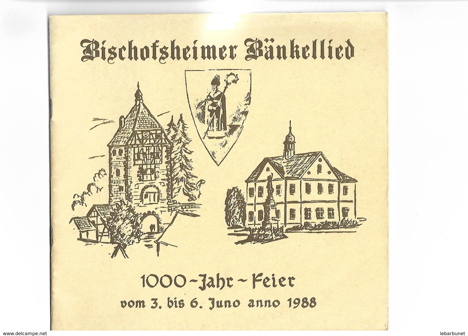 Catalogue 1988 Bischofsheimer   Hankellied  1000 Jahre - Kataloge