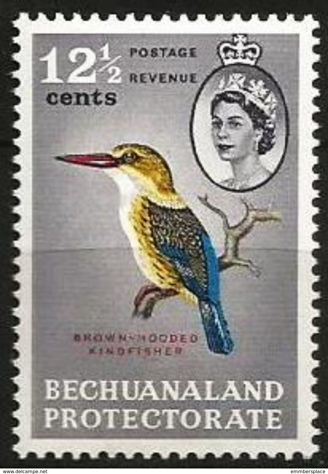 Bechuanaland - 1961 Kingfisher 12-1/2c  MLH *      Sc 187 - 1885-1964 Protectorat Du Bechuanaland