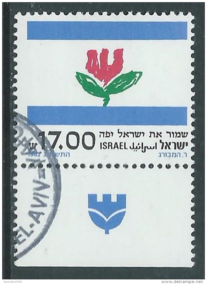 1982 ISRAELE USATO BELLEZZE DI ISRAELE CON APPENDICE - T13 - Gebruikt (met Tabs)