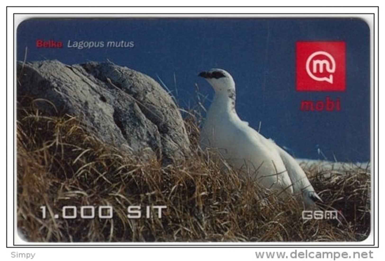 SLOVENIA Prepaid Phonecard Bird Bird Rock Ptarmigan Belka Lagopus Mutus 31.12.2006 - Sperlingsvögel & Singvögel