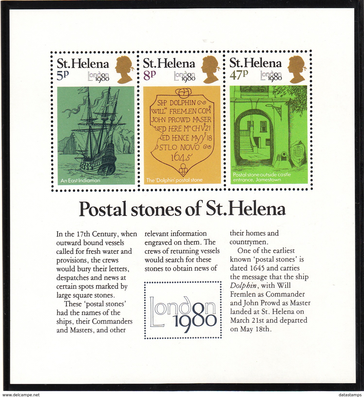 St Helena - XX - London 1980 - Michel Bl 5 - Cote 1.60 - Poste