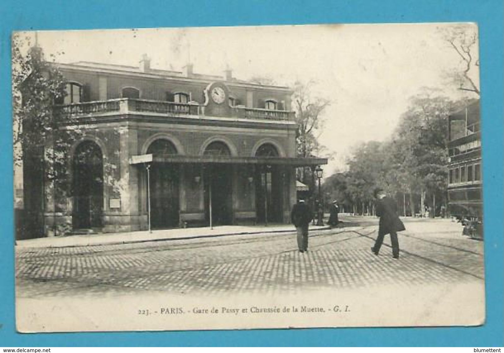 CPA 223 - Chemin De Fer Gare De Passy Et Chaussée De La Muette PARIS - Metro, Stations