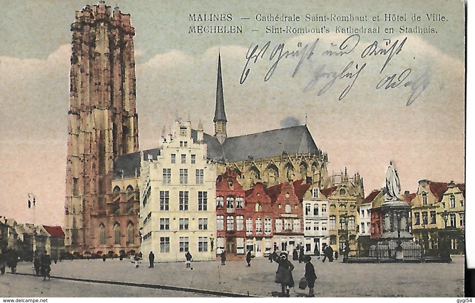 Malines  Cathédrale Saint Rombaut Et Hôtel De Ville - Mechelen