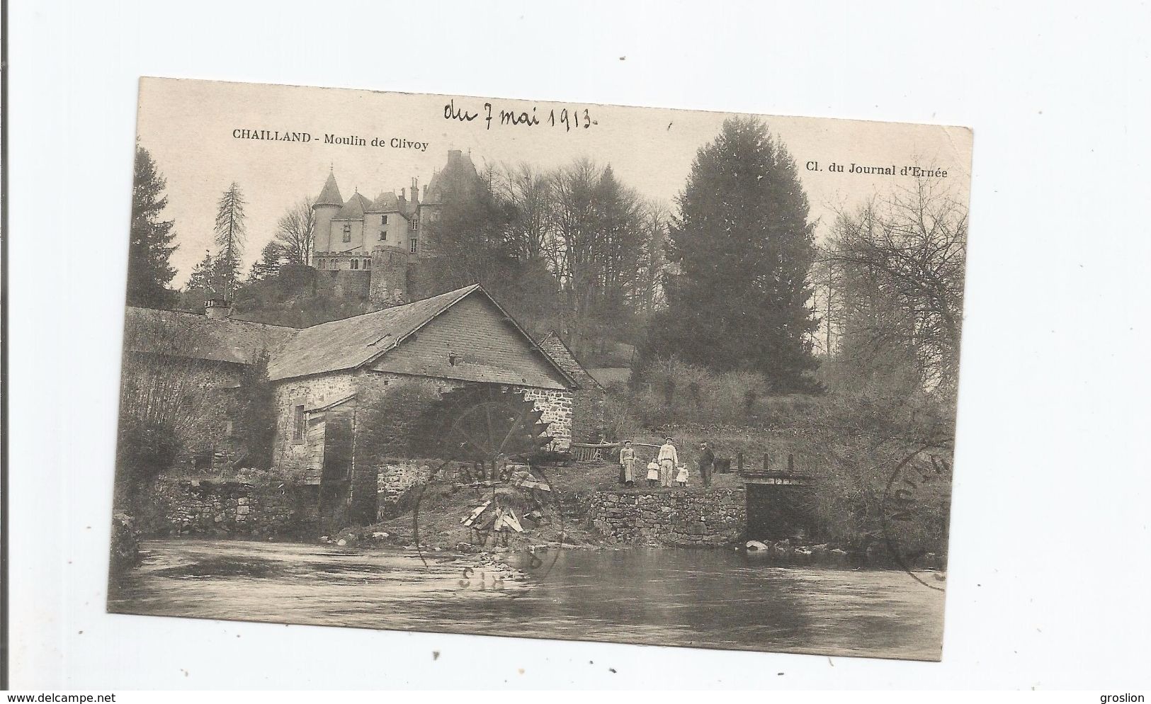 CHAILLAND (MAYENNE) MOULIN DE CLIVOY 1913 - Chailland