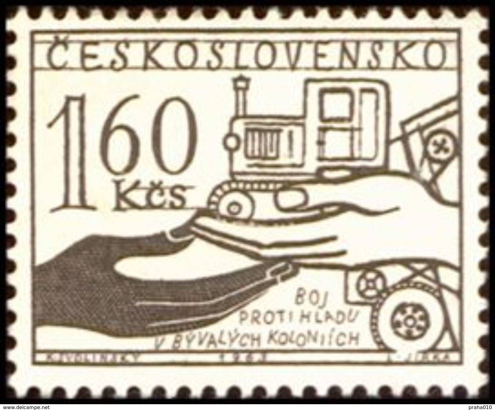 Czechoslovakia / Stamps (1963) 1330: The Fight Against Hunger (tractor); Painter: Karel Svolinsky - Landwirtschaft