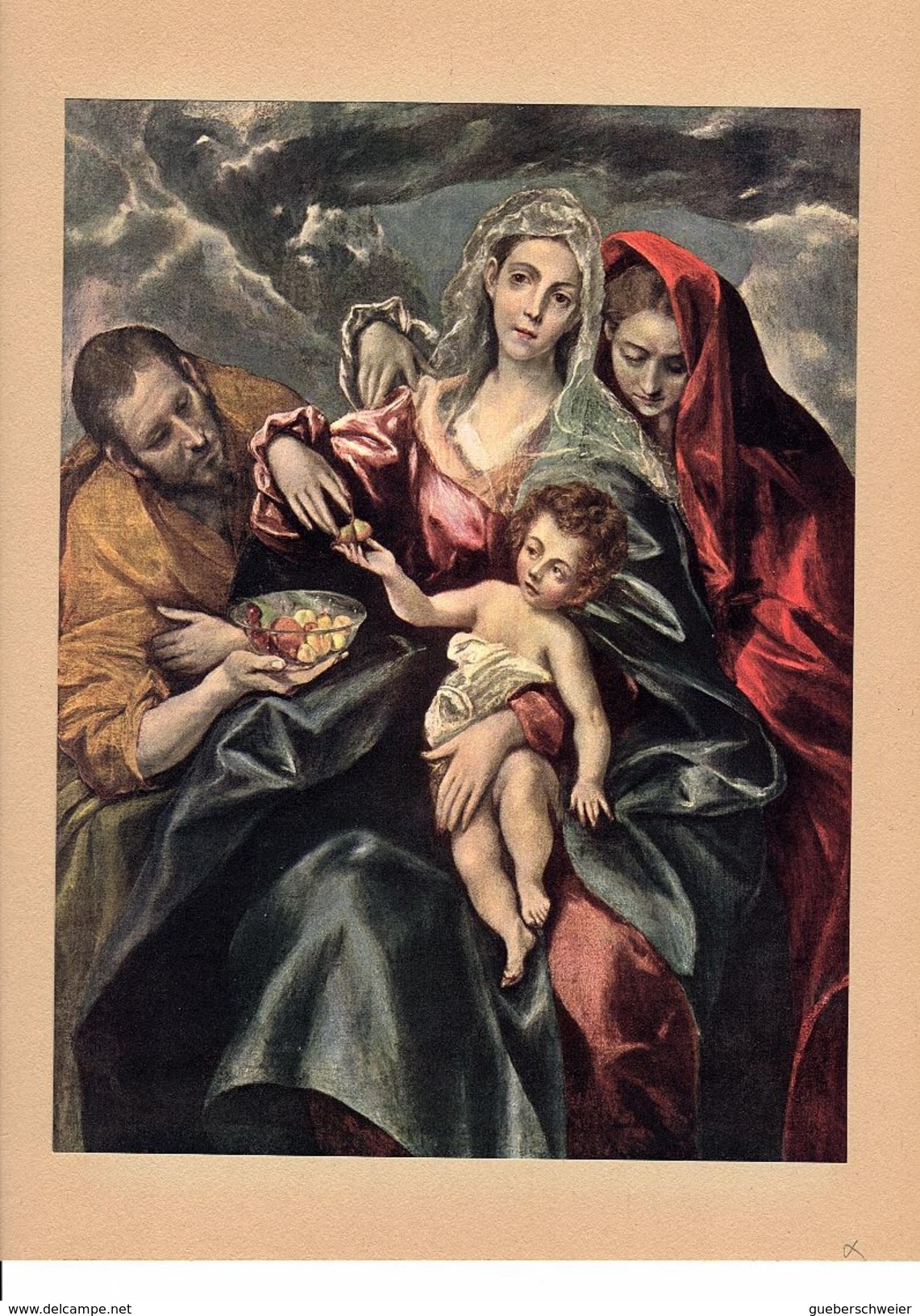 Reproduction Ancienne "La Sainte Famille" De GRECO  Ft 18 X 24 Cm - Estampes & Gravures