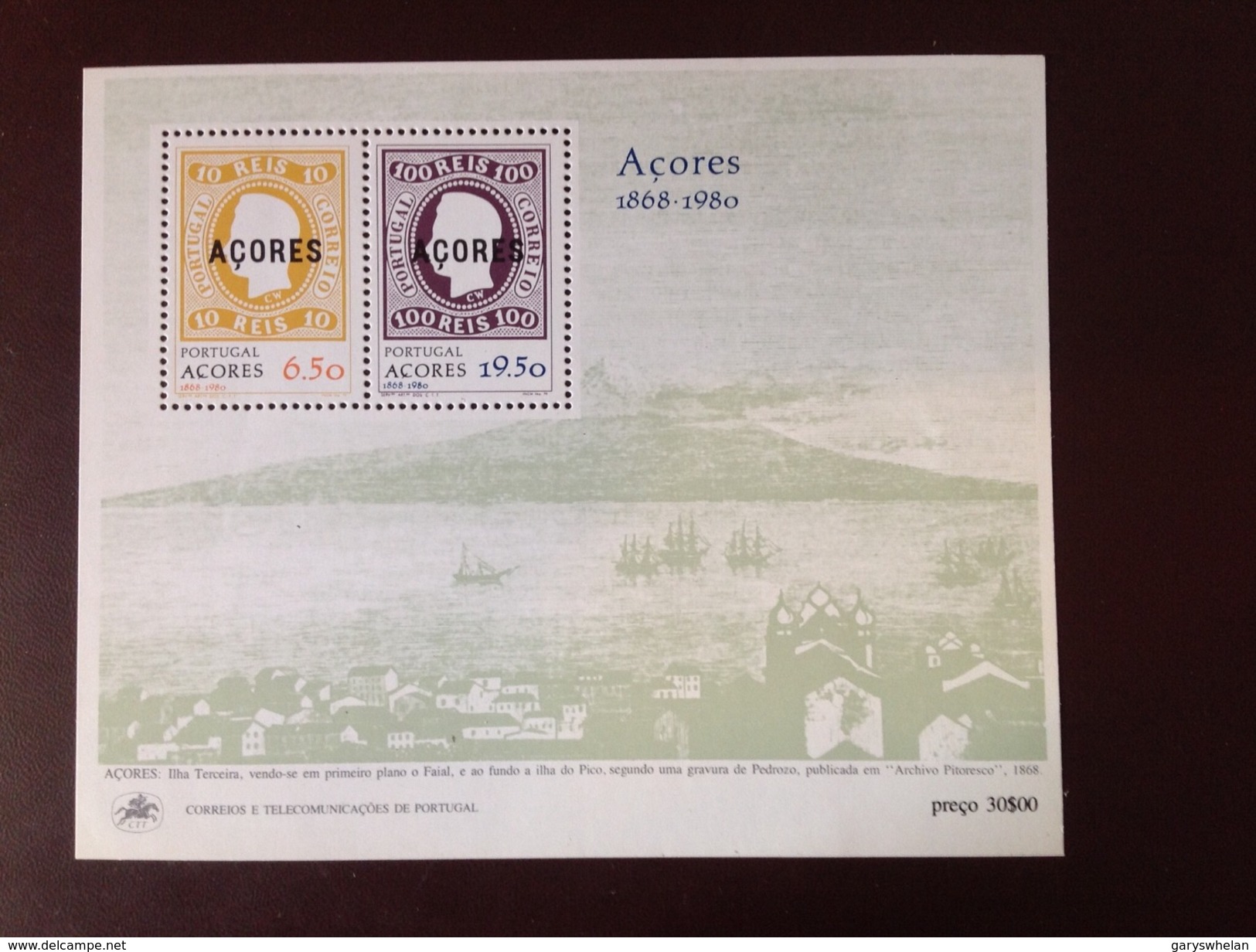 Portugal Azores 1980 Stamp Centenary Minisheet MNH - Azores