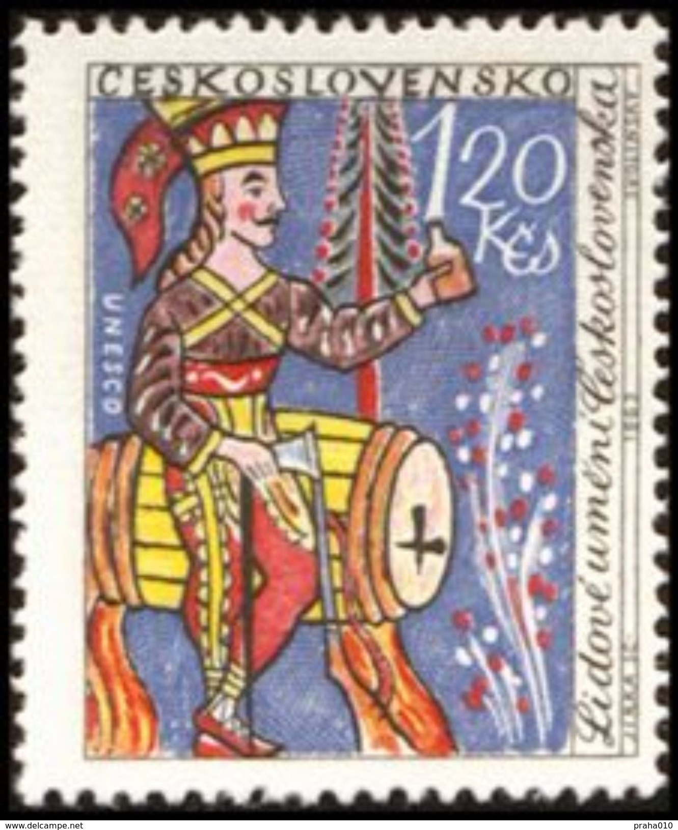 Czechoslovakia / Stamps (1963) 1334: Czech And Slovak Folk Art (Janosik; Painting On Glass); Painter: Karel Svolinsky - Sonstige & Ohne Zuordnung