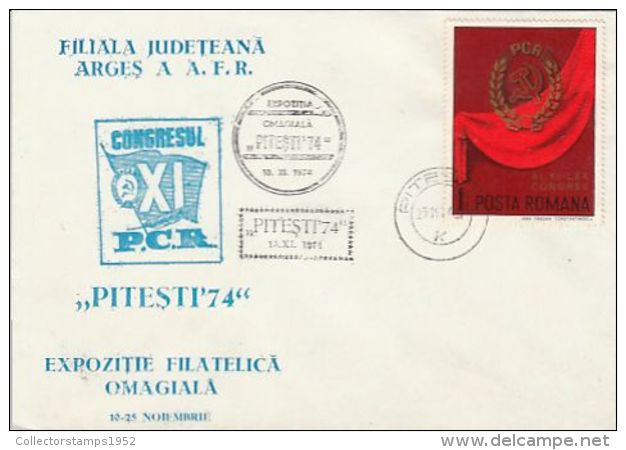 64407- ROMANIAN COMMUNIST PARTY CONGRESS, SPECIAL COVER, 1974, ROMANIA - Covers & Documents