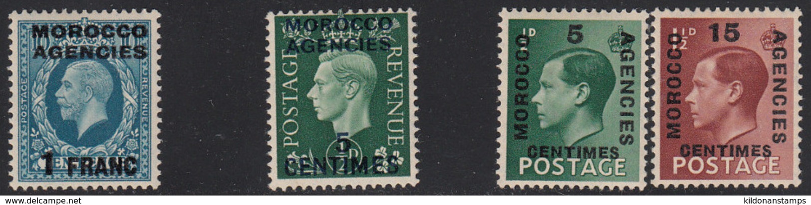 Great Britain Morocco Agencies 1925-37 Mint Mounted, Sc# , SG 210,227-228,230 - Ungebraucht