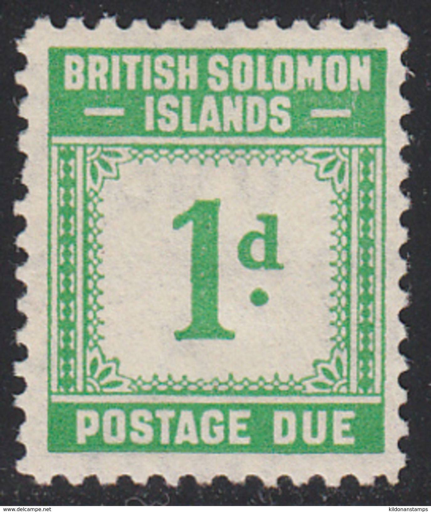 British Solomon Islands 1940 Postage Due, Mint Mounted, Sc# ,SG D1 - Islas Salomón (...-1978)