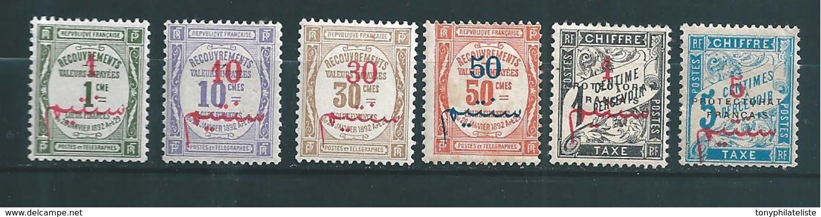 Colonie Francaise  Timbre Du Maroc Timbre Taxe  De 1911/15  N°13 A 18  Neuf * Cote 91,50&euro; - Timbres-taxe
