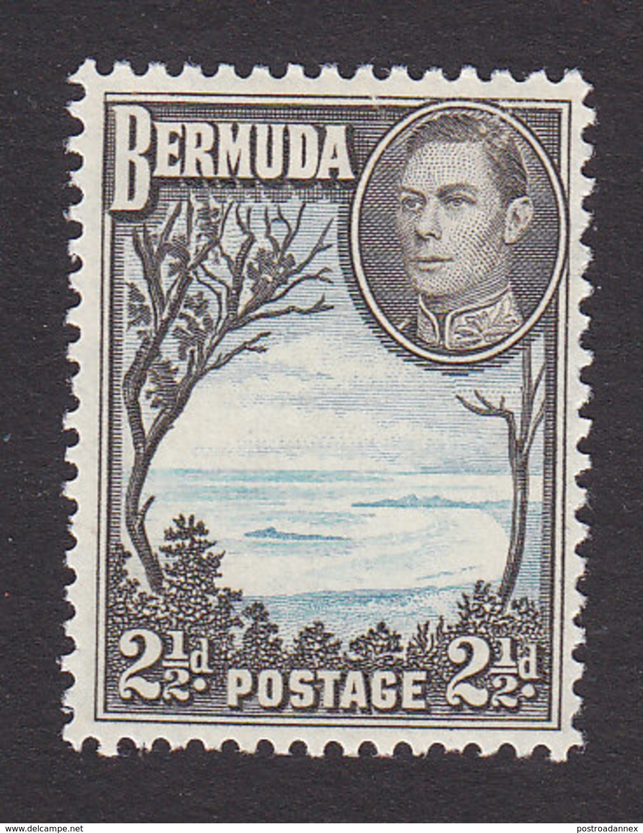 Bermuda, Scott #120A, Mint Hinged, Grape Bay, Issued 1938 - Bermudes