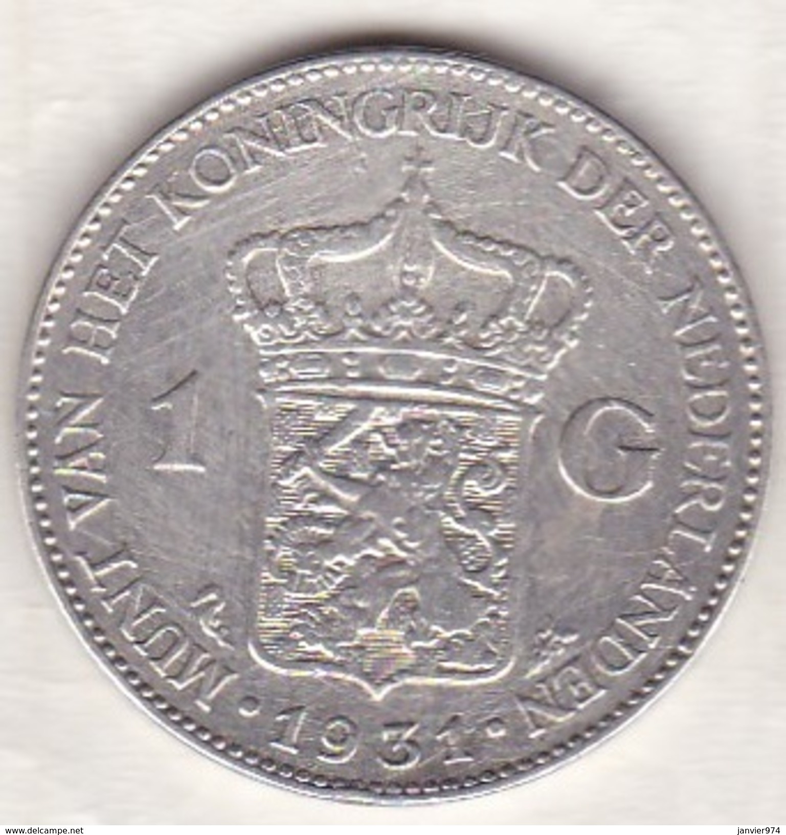 Pays-Bas 1 Gulden 931, Wilhelmina, En Argent KM# 161 - 1 Gulden