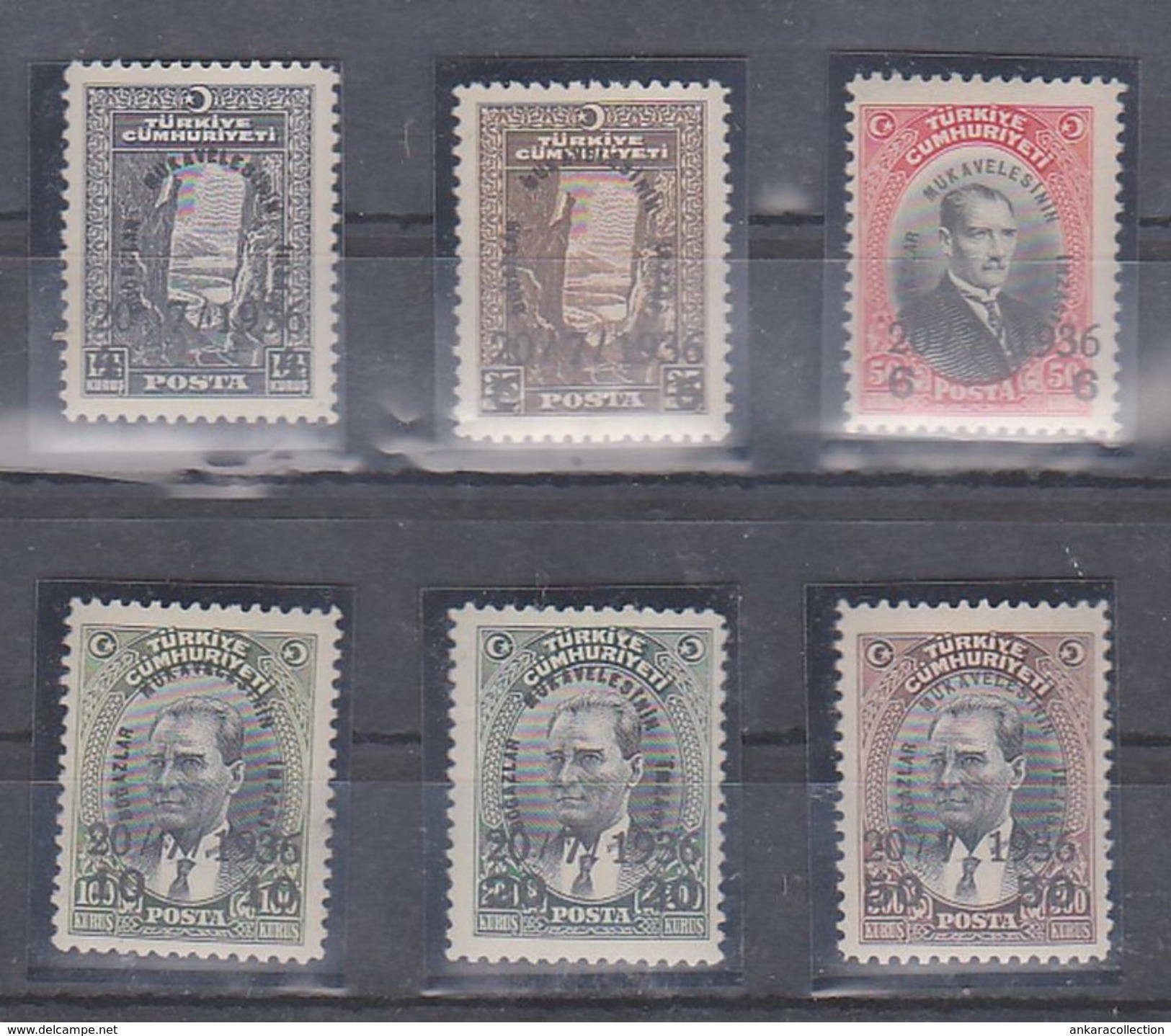 AC - TURKEY STAMP - SURCHARGED COMMEMORATIVE STAMPS FOR THE SIGNATURE OF THE STRAITS SETTLEMENTS MNH 26 OCTOBER 1936 - Neufs