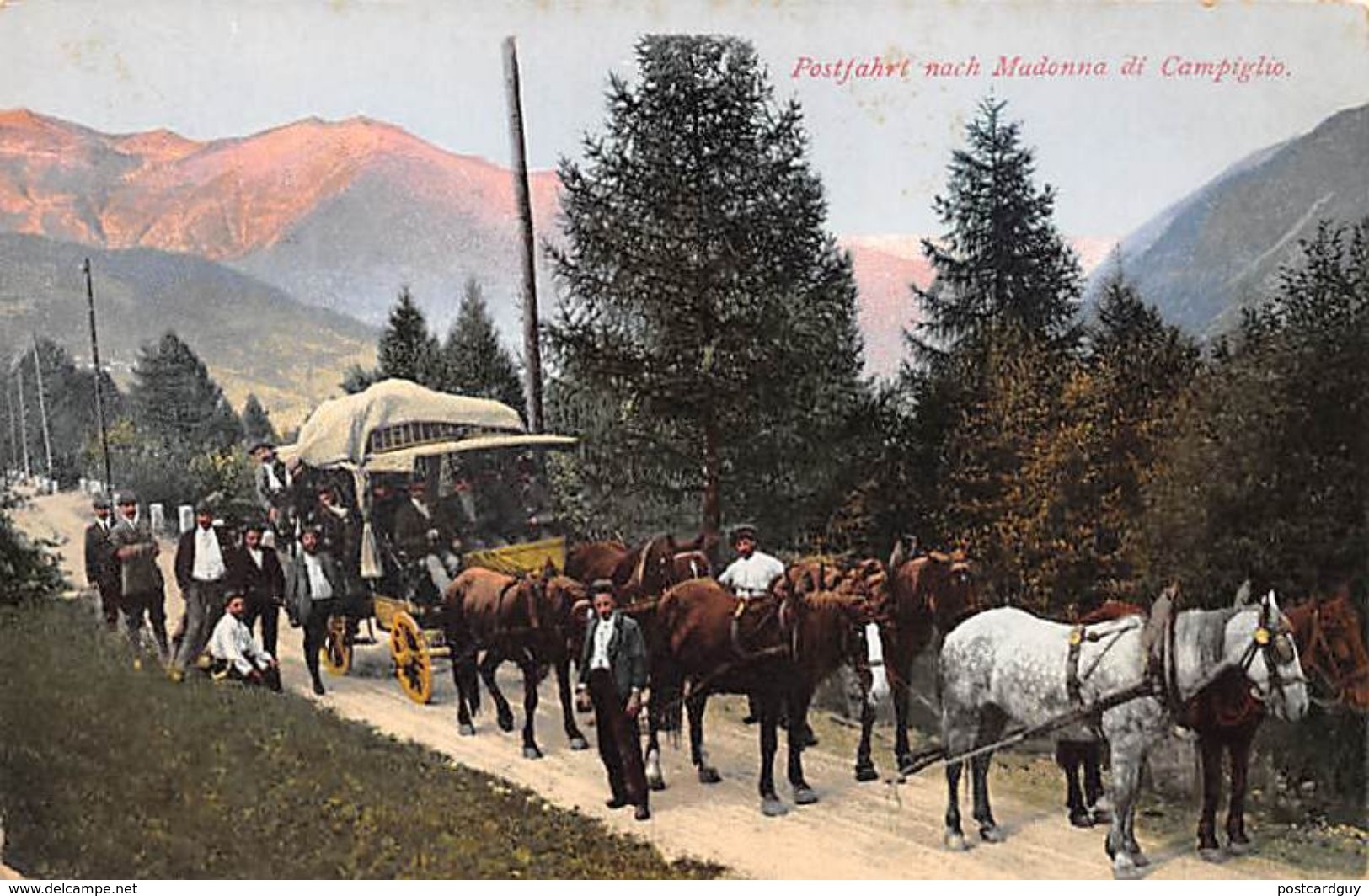 CPA - Postfahrt Nach Madonna Di Campiglio - Italy, Italia - Post - Trento