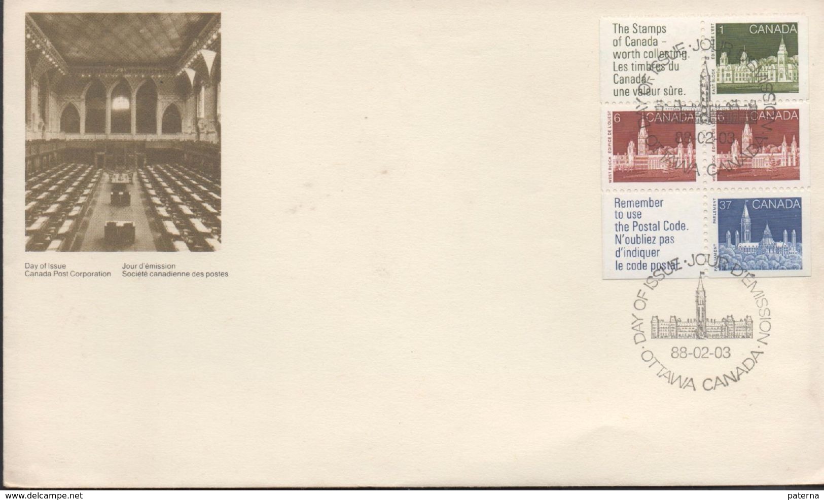 3162   FDC  Ottawa 1988 Canada - 1981-1990