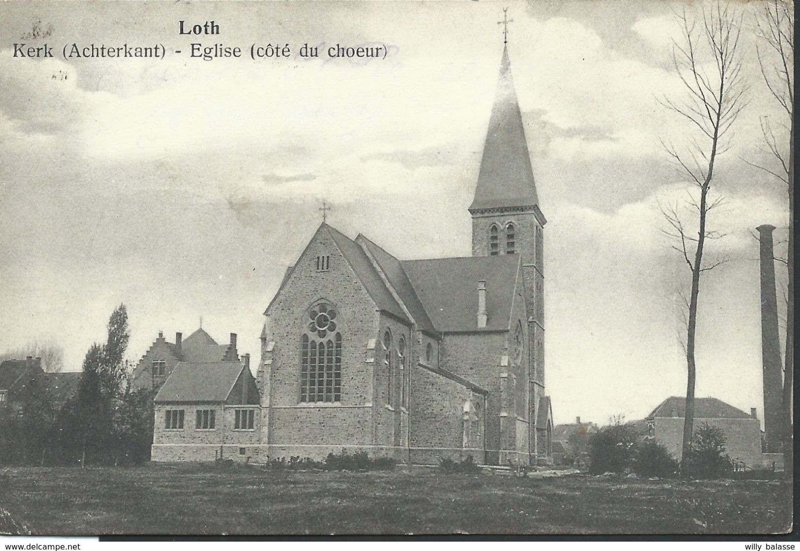 CPA Loth   Kerk (achterkant)   Eglise (côté Du Coeur) - Beersel