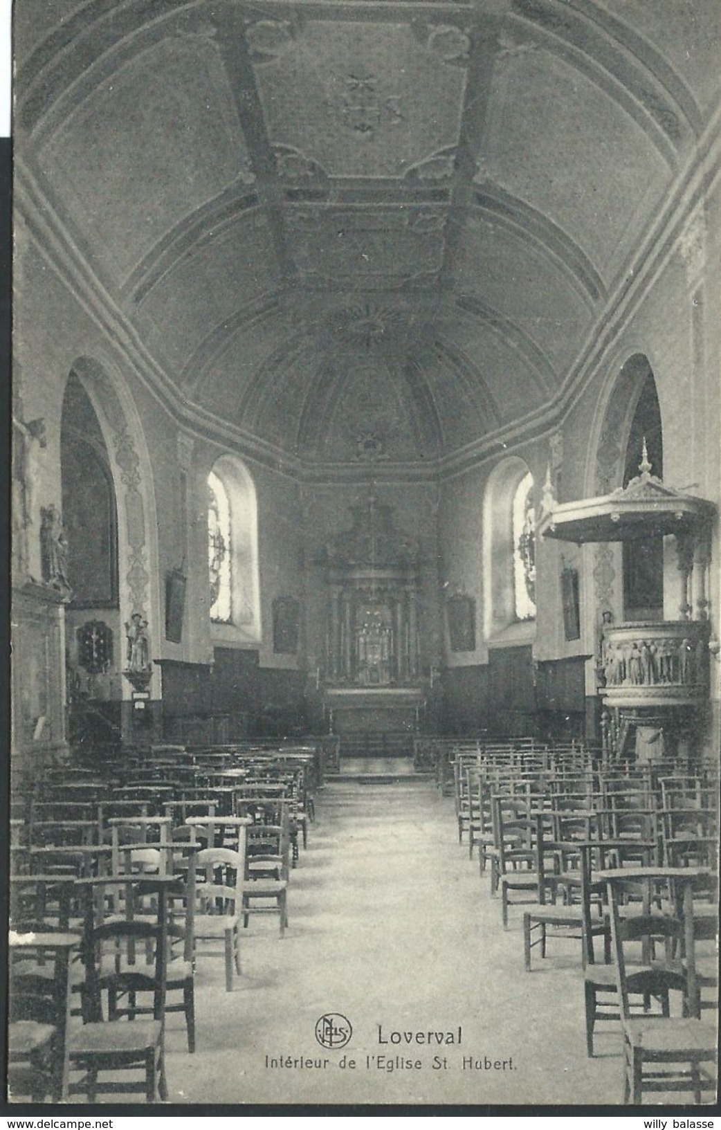 CPA Loverval  Intérieur De L'Eglise St Hubert - Gerpinnes