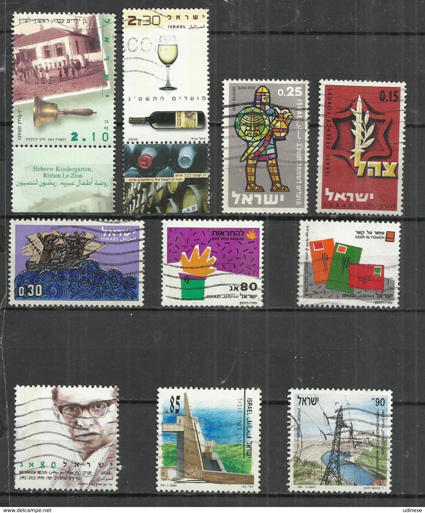 TEN AT A TIME - ISRAEL  LOT OF 10 DIFFERENT 5 - OBLITERE USED GESTEMPELT USADO - Collections, Lots & Séries