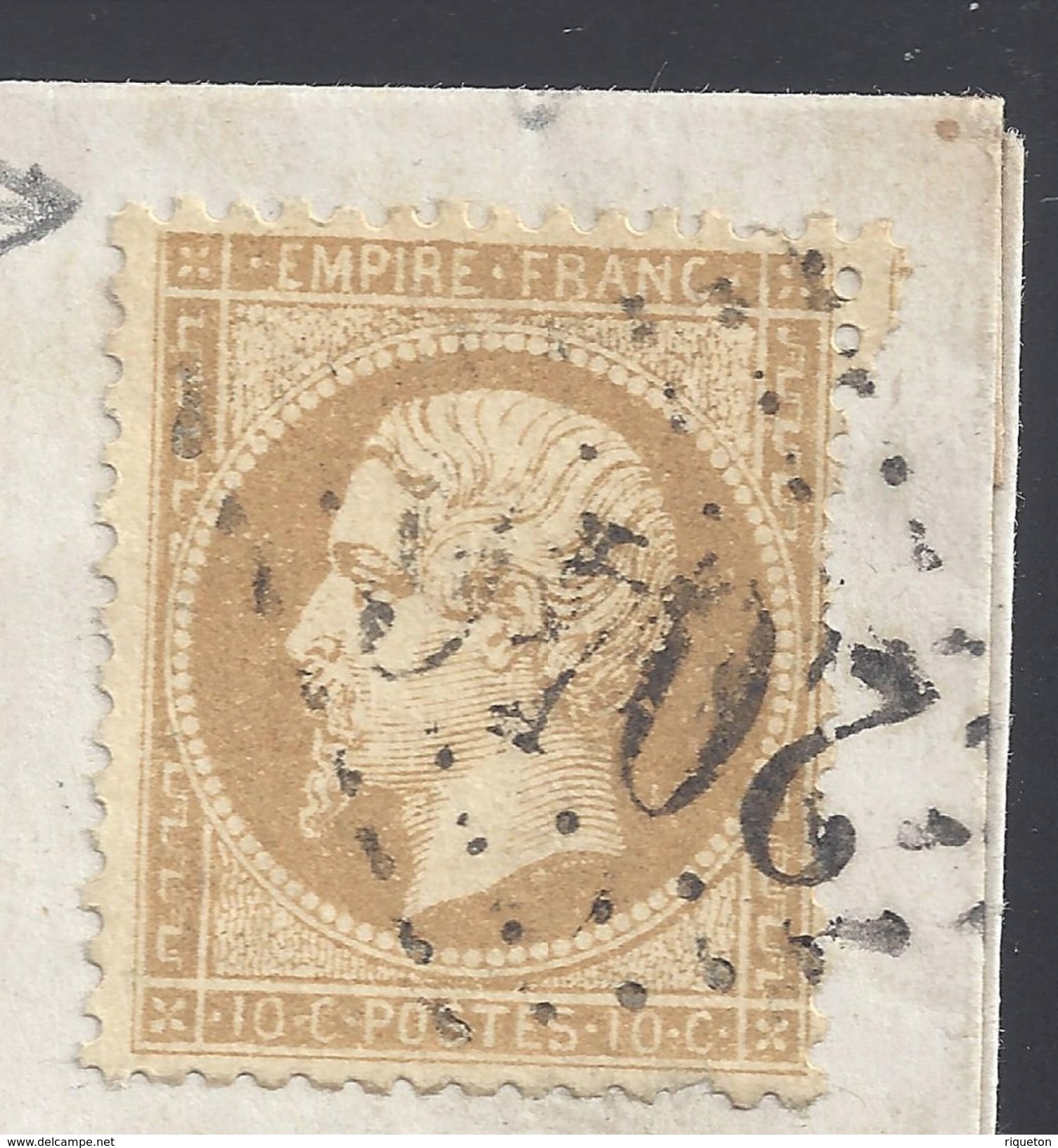 FR - 1865 - N° 21 Oblitéré Losange G.C 2046 Sur Pli De Lille En Ville - Cachet OR + Variété Filet Absent - B/TB - - 1849-1876: Période Classique