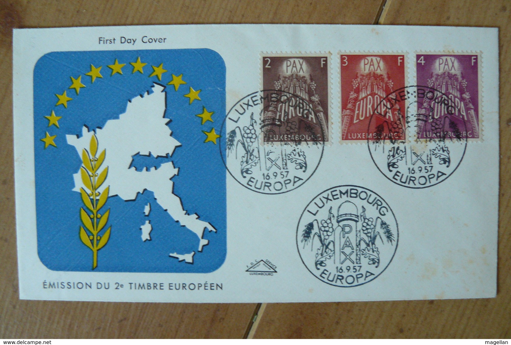 Luxembourg - Yvert N° 531/533 Sur FDC Du 16 Septembre 1957 - Europa - 1957