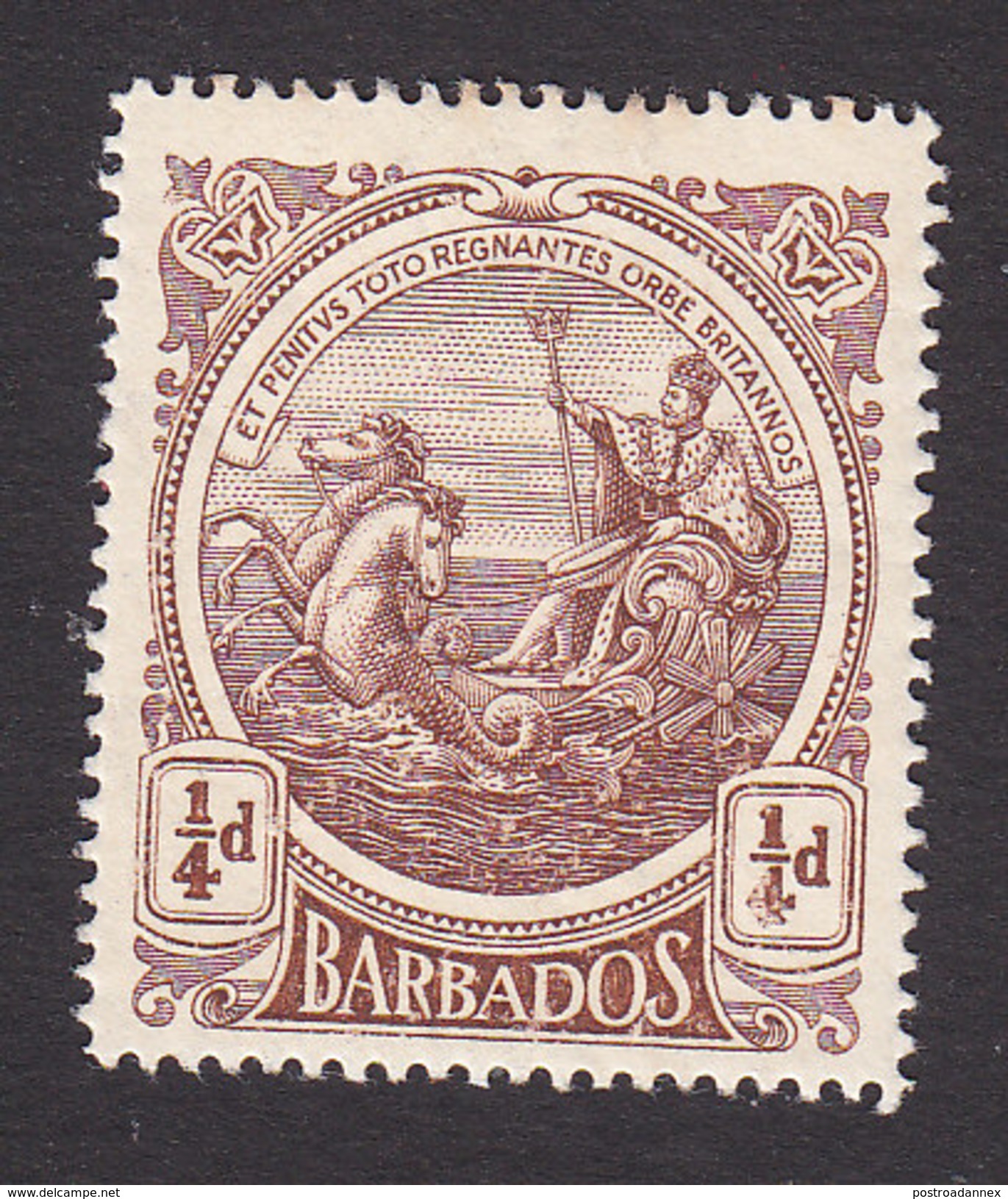 Barbados, Scott #127, Mint Hinged, Seal Of The Colony, Issued 1916 - Barbados (...-1966)