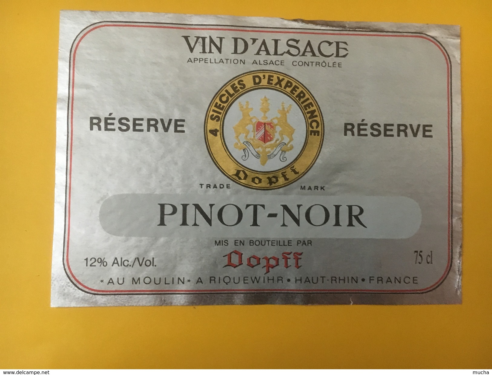 4874 - Pinot Noir D'Alsace Dopff - Autres & Non Classés