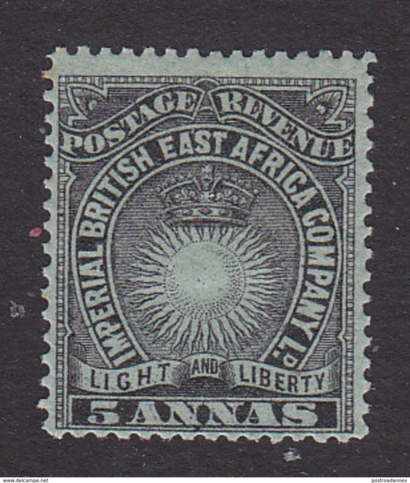 British East Africa, Scott #21, Mint Hinged, Sun And Crown, Issued 1890 - British East Africa