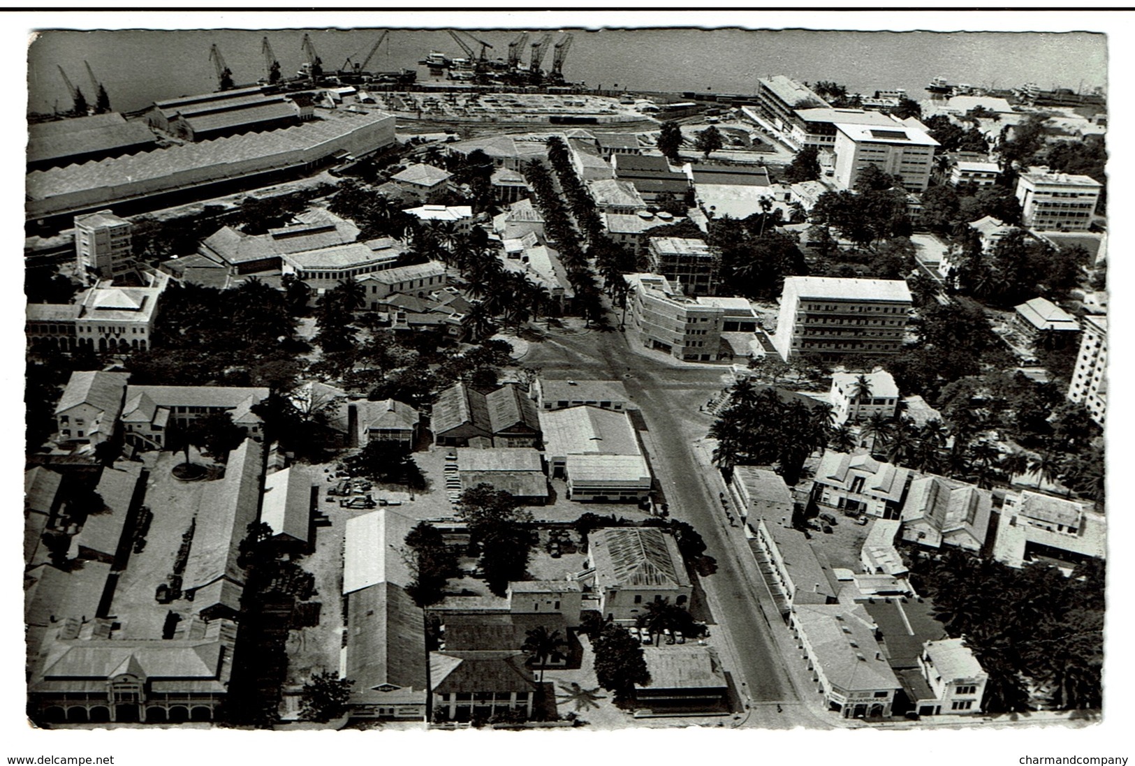 Congo Belge - Léopoldville - Vue Aérienne Du Centre Commercial - Circulée - 2 Scans - Kinshasa - Leopoldville