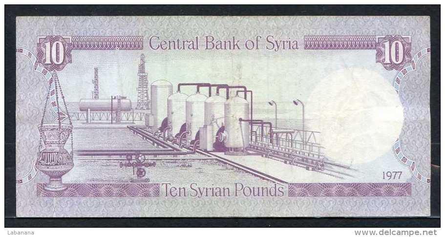 347-Syrie Billet De 10 Pounds 1977 - Syrie