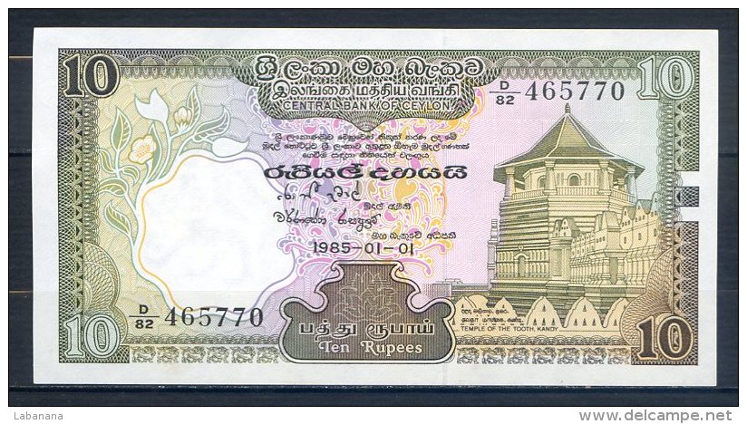 506-Sri Lanka Billet De 10 Rupees 1985 D82 - Sri Lanka