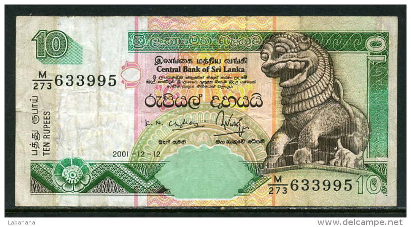 282-Sri Lanka Billet De 10 Rupees 2001 M273 - Sri Lanka