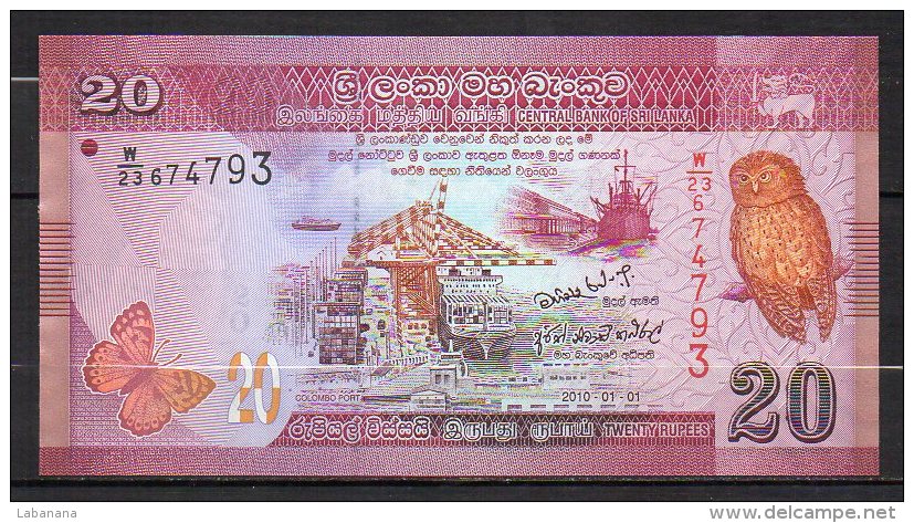 523-Sri Lanka Billet De 20 Rupees 2010 W23 Neuf - Sri Lanka