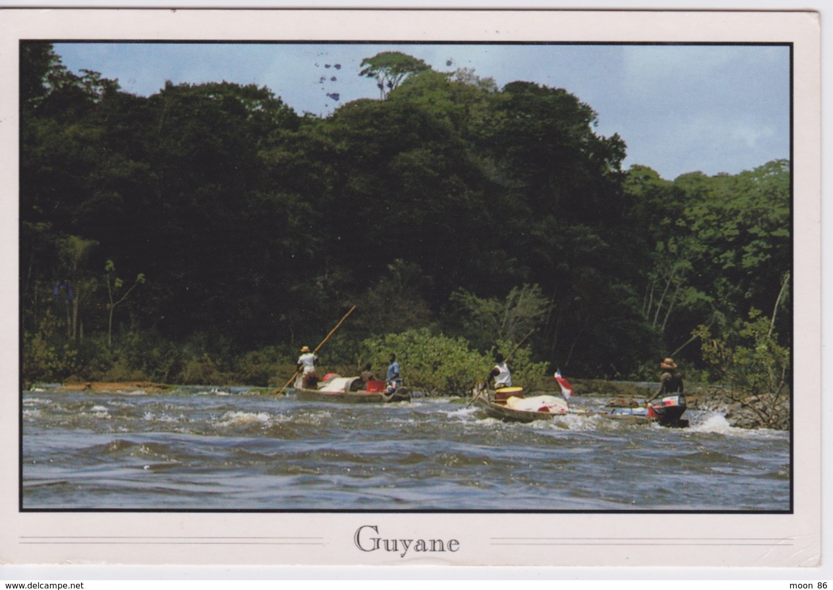 973 - LA GUYANNE FRANÇAISE - - PASSAGE DE SAUT SUR LE MARONI EN PIROGUE - Autres & Non Classés