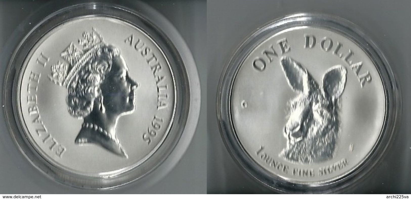 1995 AUSTRALIA - Kangaroo / Canguro  - 1 Dollars FDC PROOF - Argento / Argent / Silver 999 / 1000 - Confezione Originale - Dollar